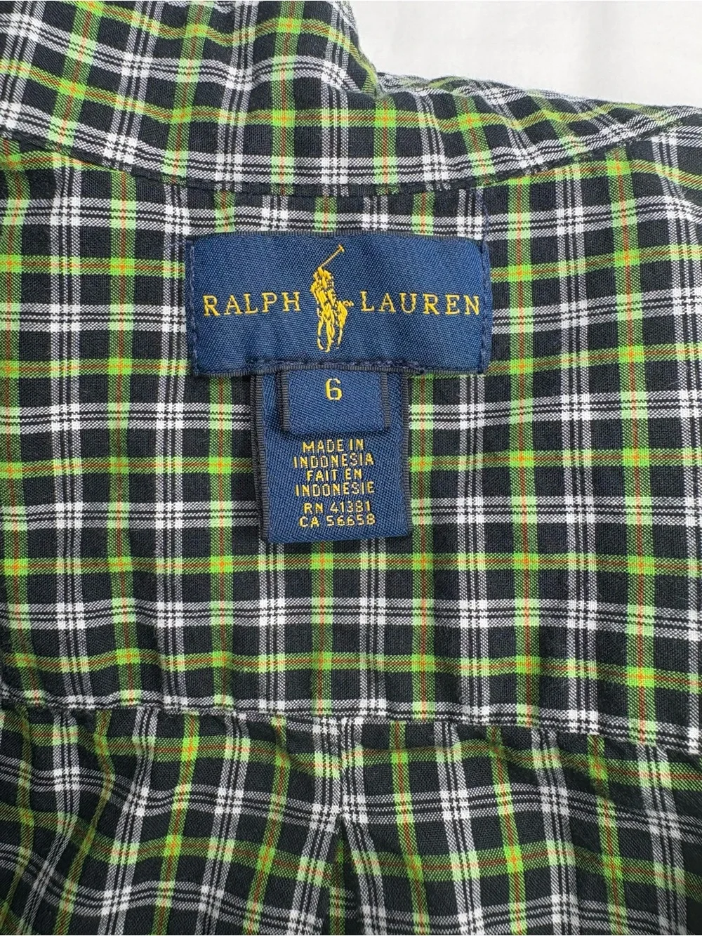 Ralph Lauren Bundle Blue Gingham & Green Plaid Button-Down Shirts